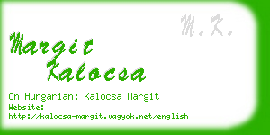 margit kalocsa business card